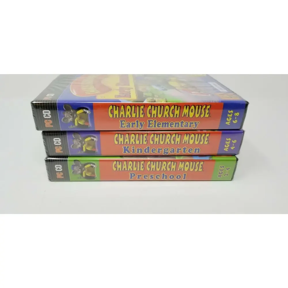 3 VTG Charlie Church Mouse PC CD Games Preschool Kindergarten Elementary NIP